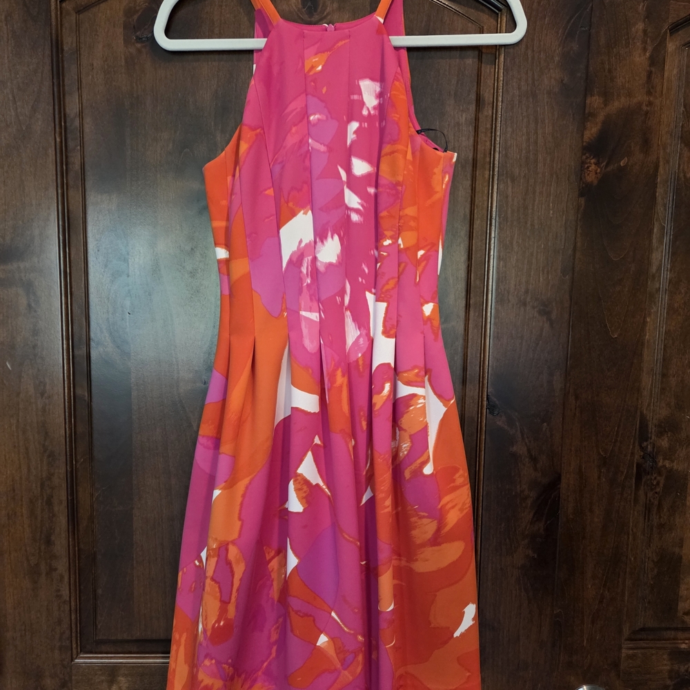 Vince Camuto Pink and Orange Mini Dress